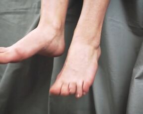 Close up Feet Dangling Foot Fetish