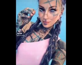 Anuskatzz WINK for you. More on Tiktok - name: Anuskatzz // SFW tattoo girl ink dreadlocks erotic