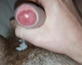 Quickie: My Horny Cock Covered In Precum / Ejeculating / UNCUT DICK / Big Cumshot