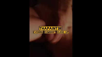 My bitch takes a bath while I jerk my cock off in bed moaning loud. Hot cumshot night closeup