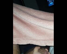 Step mom dirty talk while helping step son jerking off under blanket near daughter