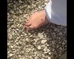 barefoot walking stones