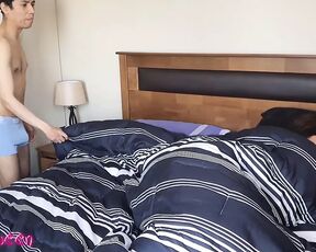 stepson gets into stepmom's bed and touches her while she rests