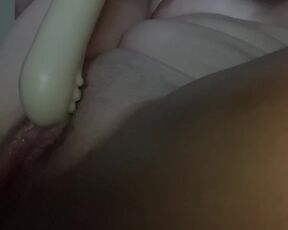 Slut fucks pussy with toys