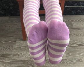 sexy girl dress new knee socks foot fetish