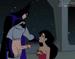 Batman Pounding Wonder Woman's Both Holes and Cum on her face cartoon Porn