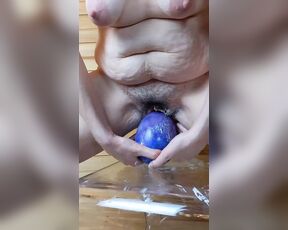 Loose Pussy Swallows Giant XXXL Egg