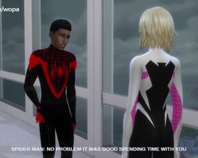 SPIDER GWEN BETRAYING SPIDER-MAN - HE FOLLOWS AND SPYS