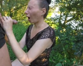 Piss in mouth wife outdoor